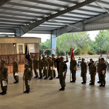In formation