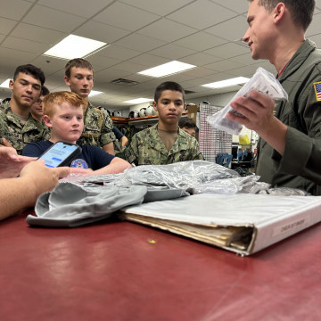 Pilot giving instruction